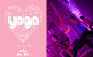 Live Young Yoga Sessions Hydrated by evian